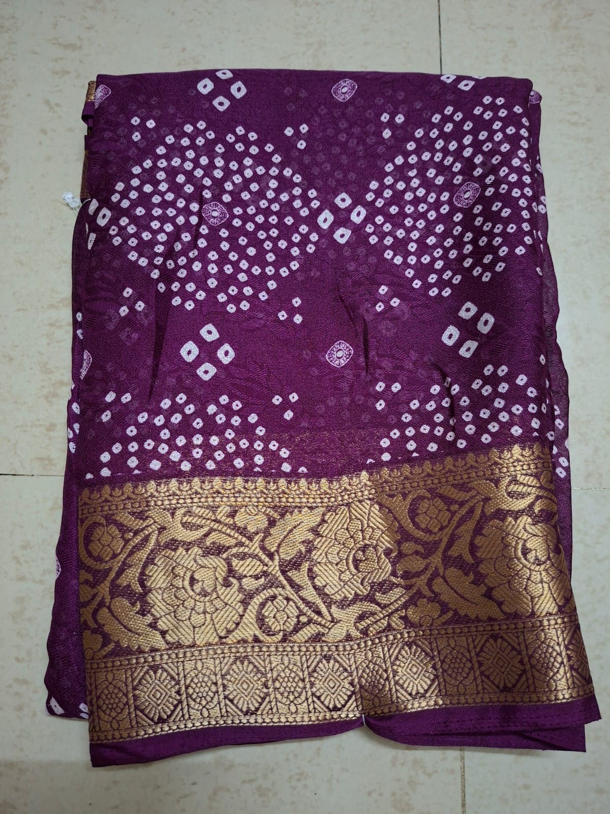 Purple Premium Marshmallow Saree
