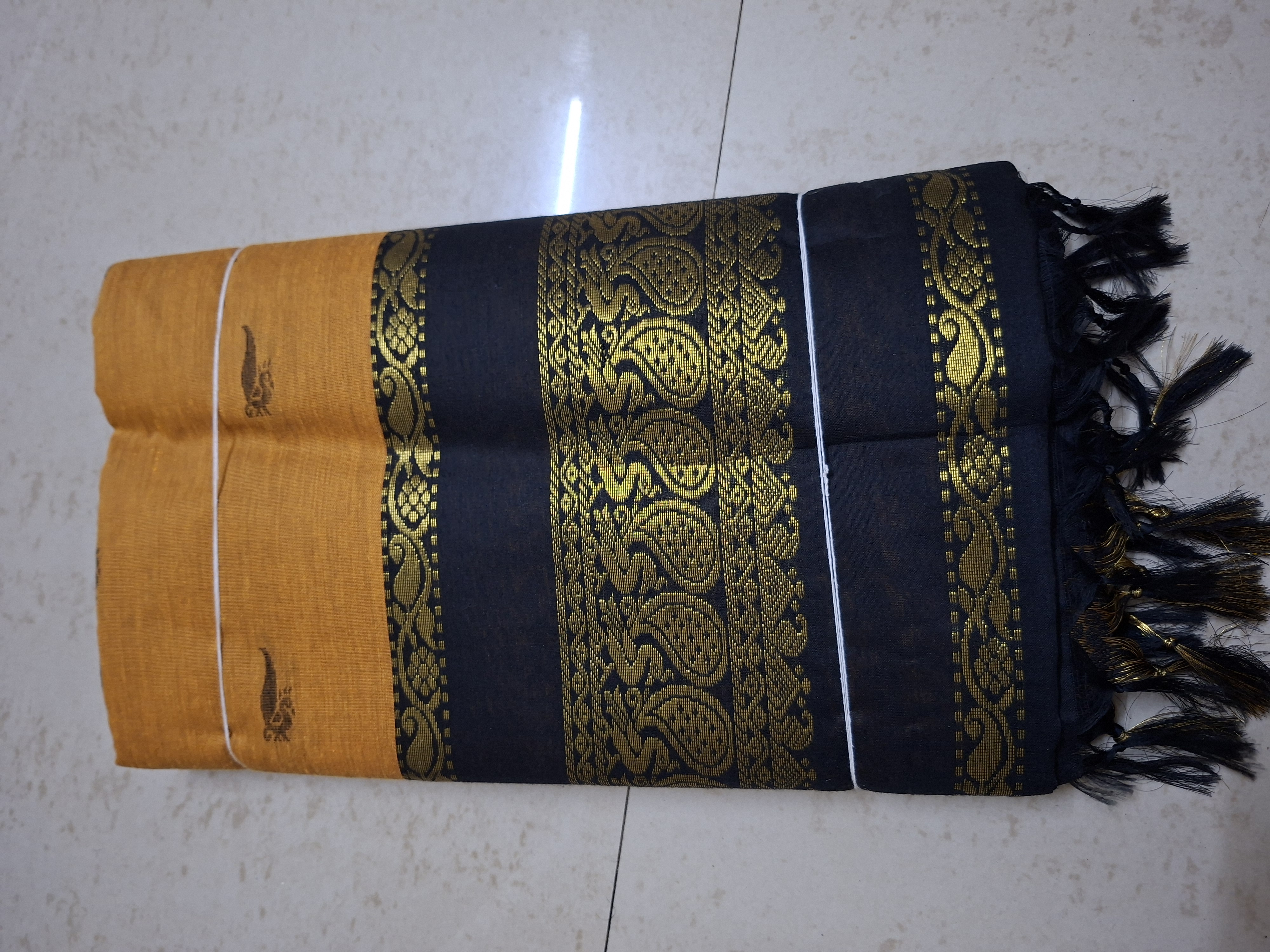 Yellow Gadwal Saree