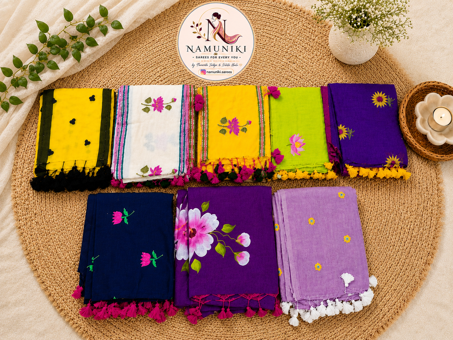 Purple (Light) Pure Mul Mul Cotton Saree