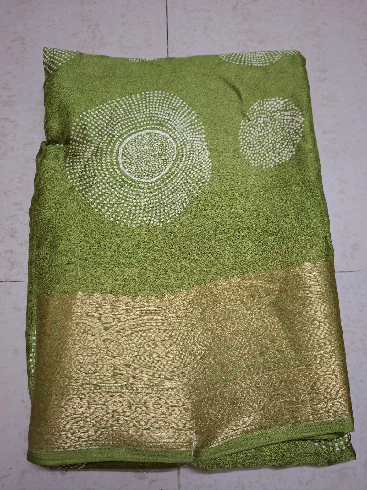 Light Green Premium Marshmallow Saree