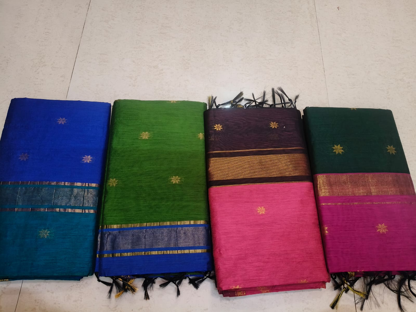 Dark Pink Maheshwari Saree