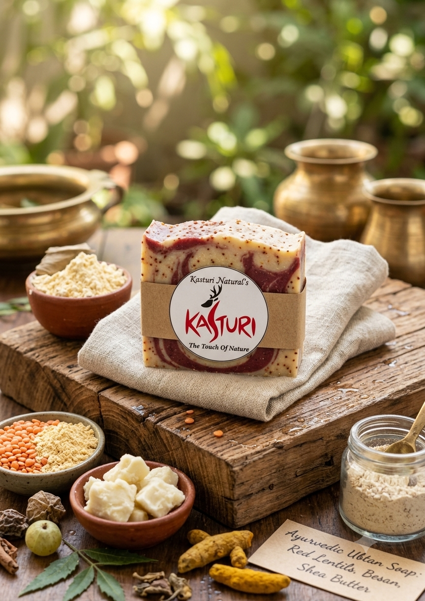 Natural Soap (Red Lentil, Besan & Shea Butter) (100g)