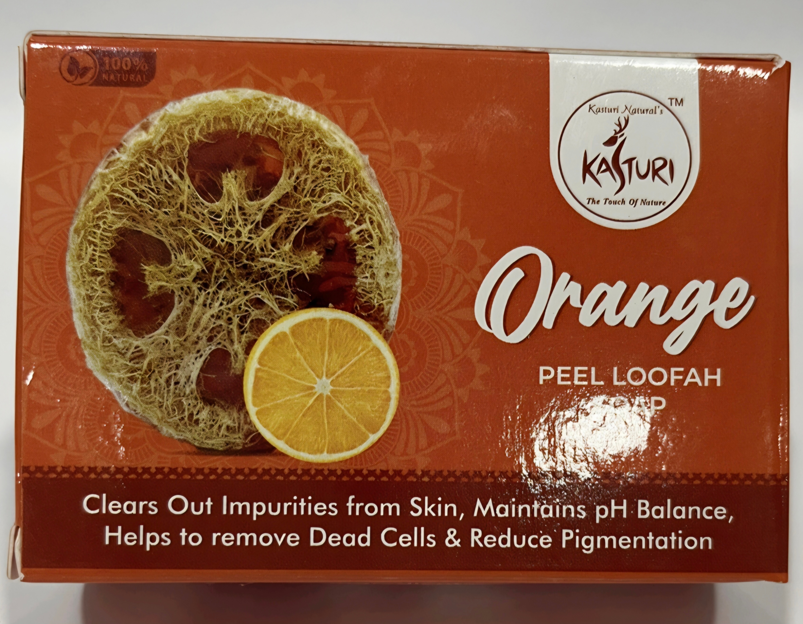 Orange Peel Loofah Soap (100g)