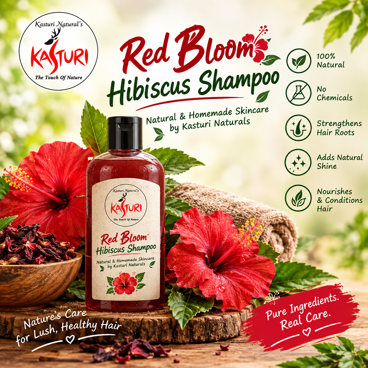 Red Bloom Hibiscus Shampoo (200ml)
